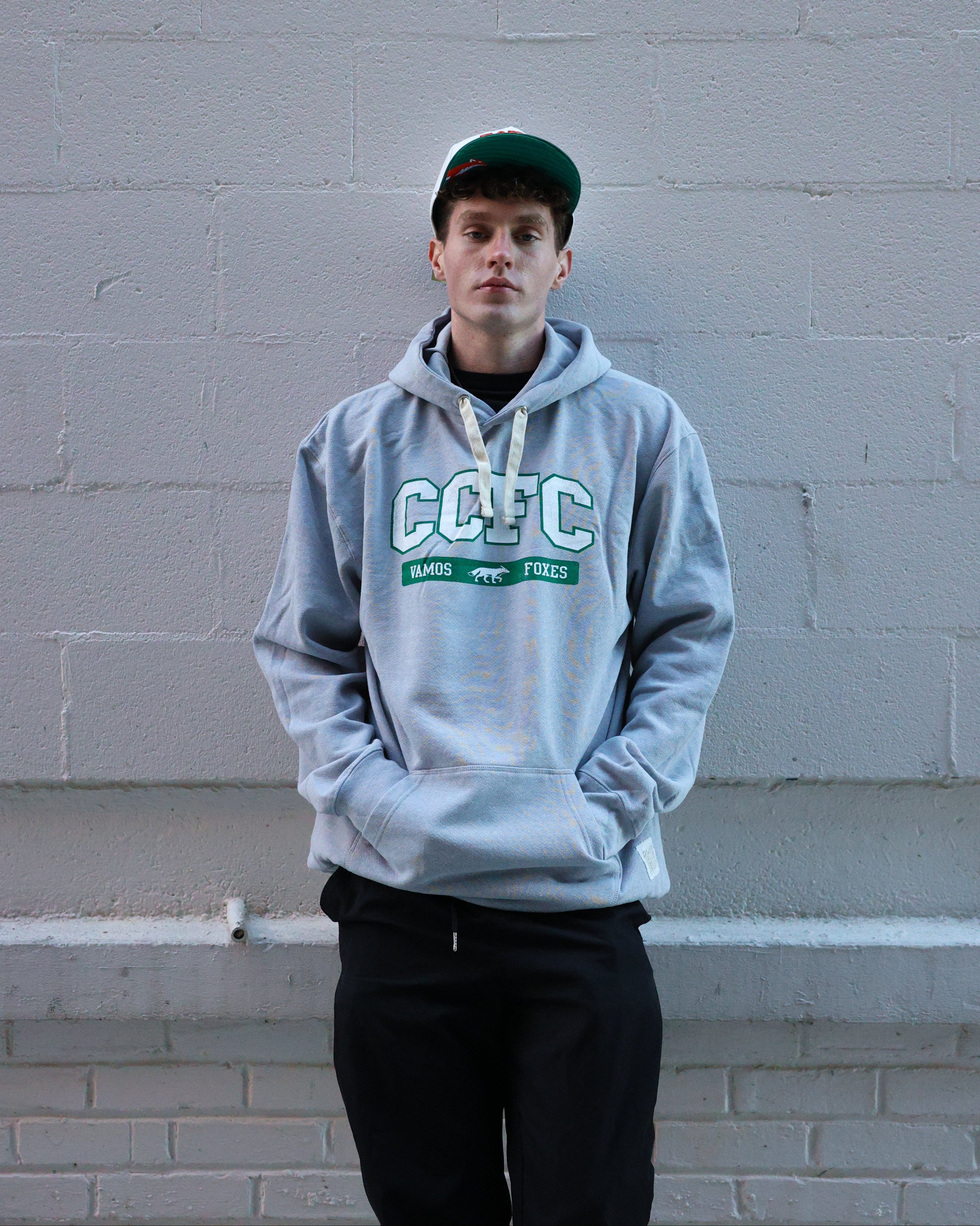 Grey Vintage Gym Hoodie