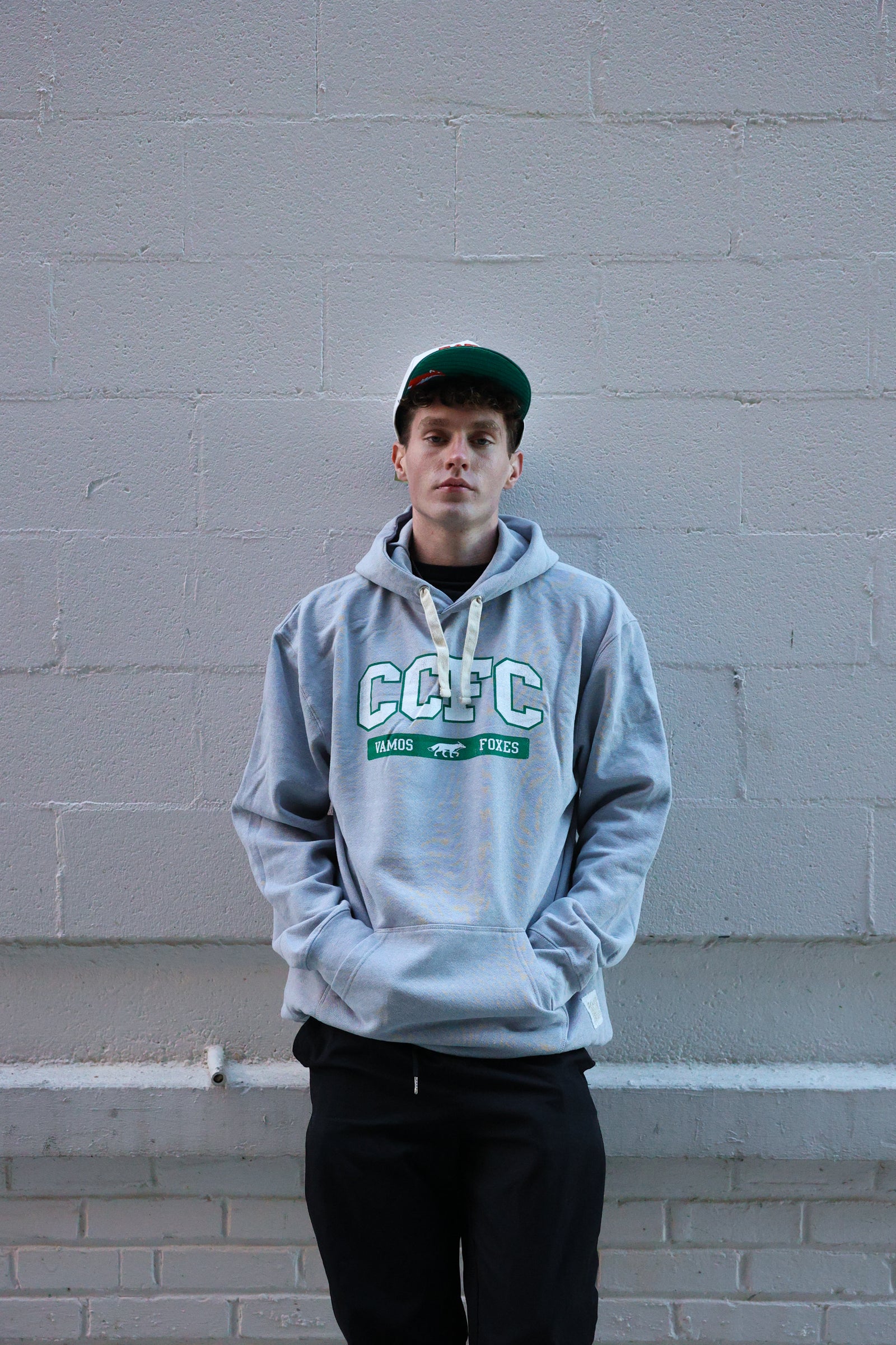 Grey Vintage Gym Hoodie