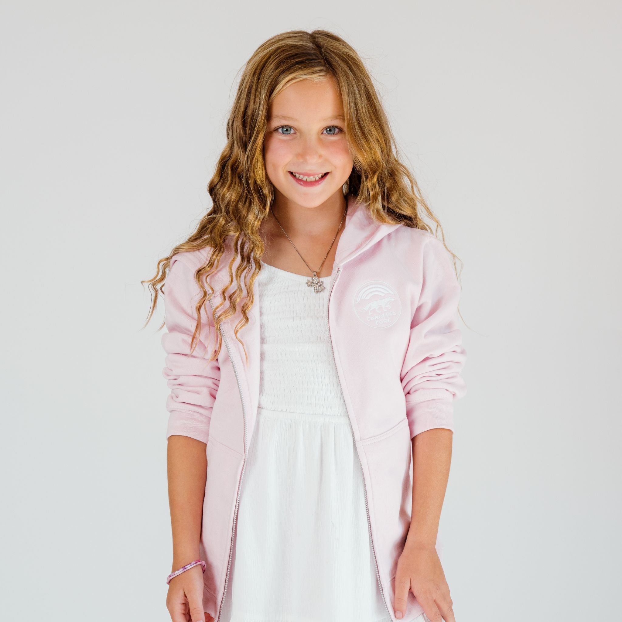 Pink Zip YOUTH Hoodie