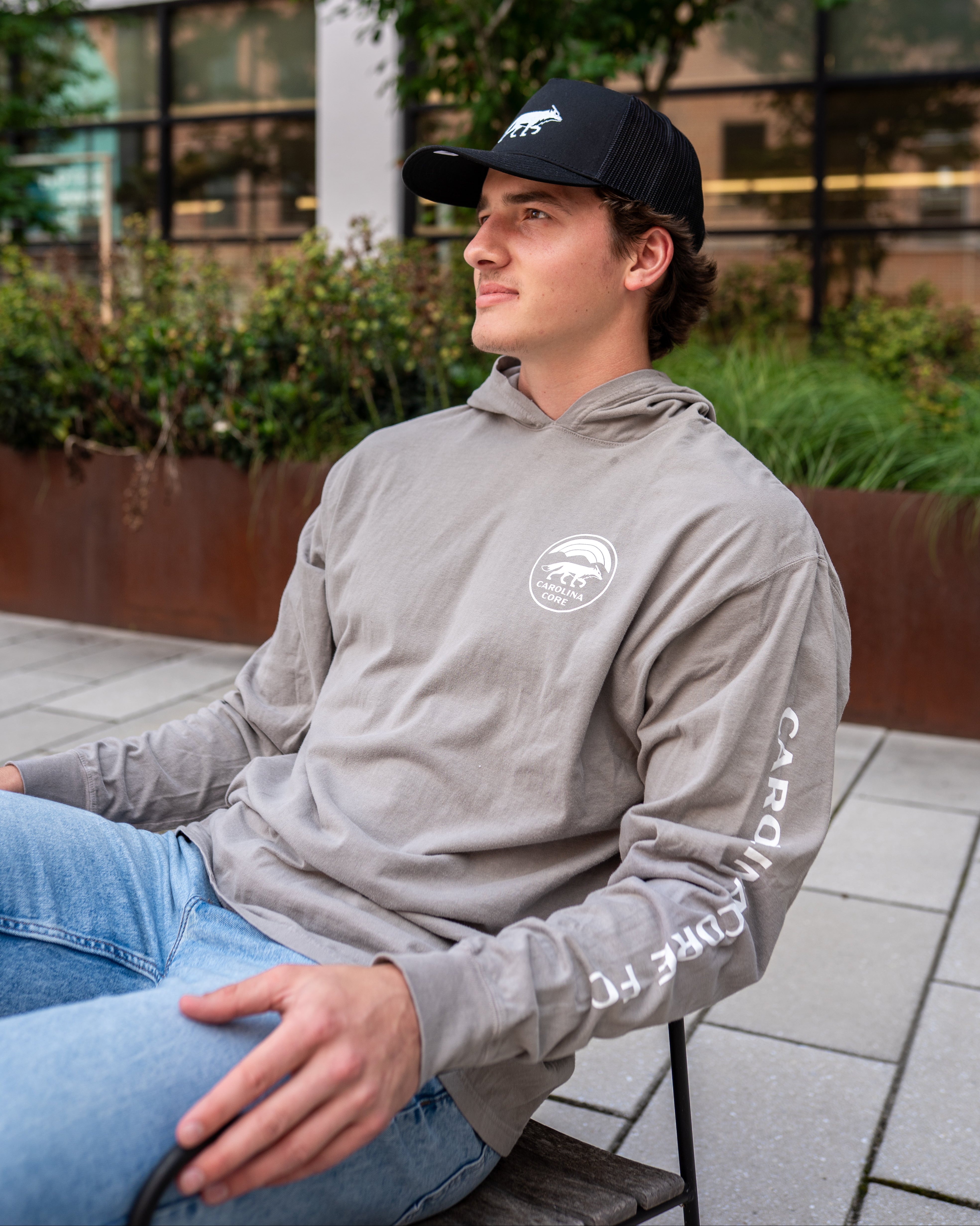 Grey Long Sleeve Hoodie