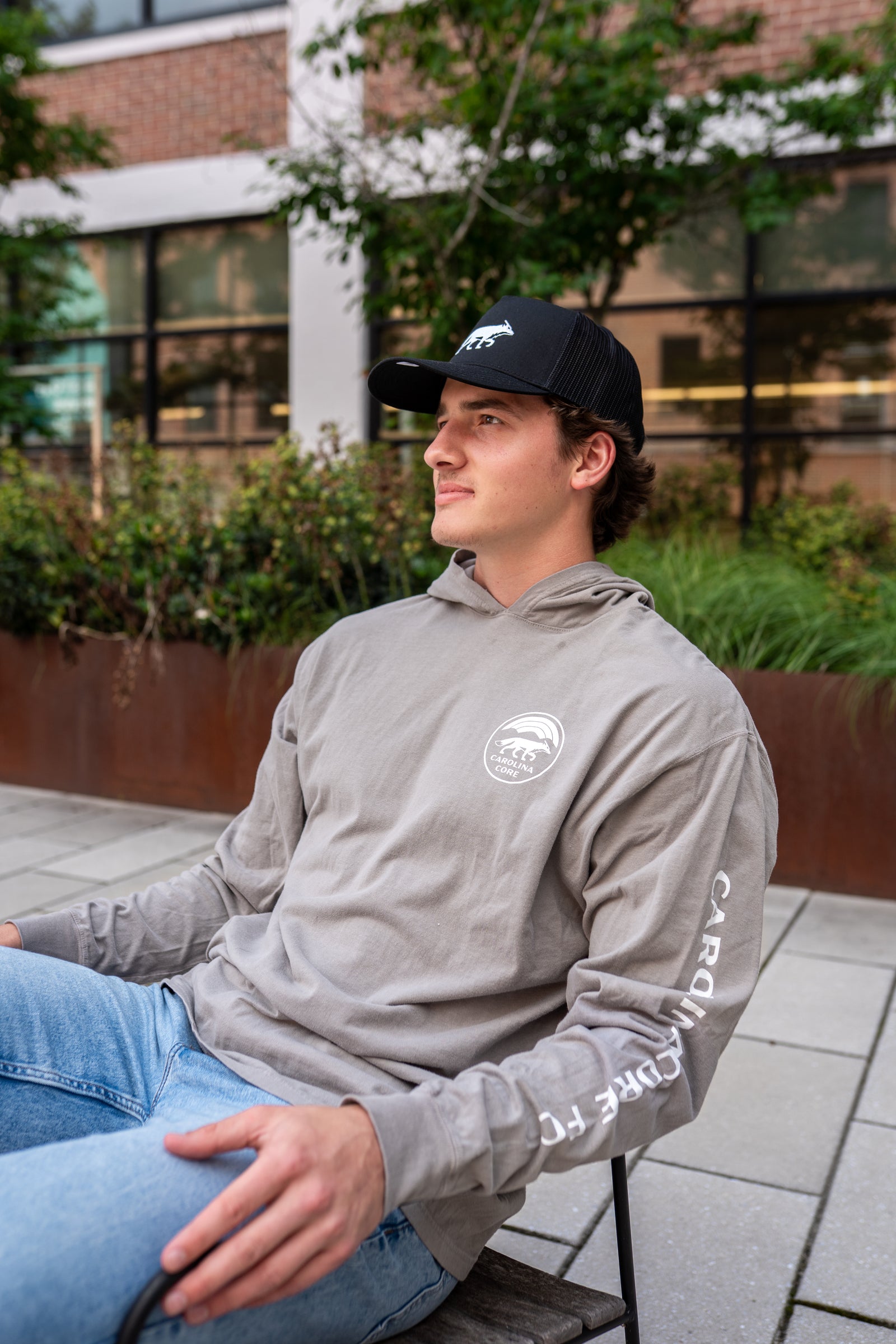 Grey Long Sleeve Hoodie