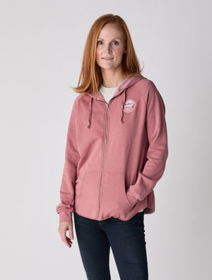 Dusty Rose Full Zip Hoodie