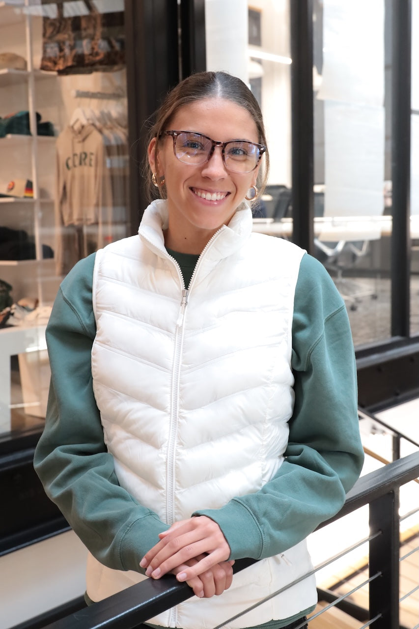 White Puffer Vest 