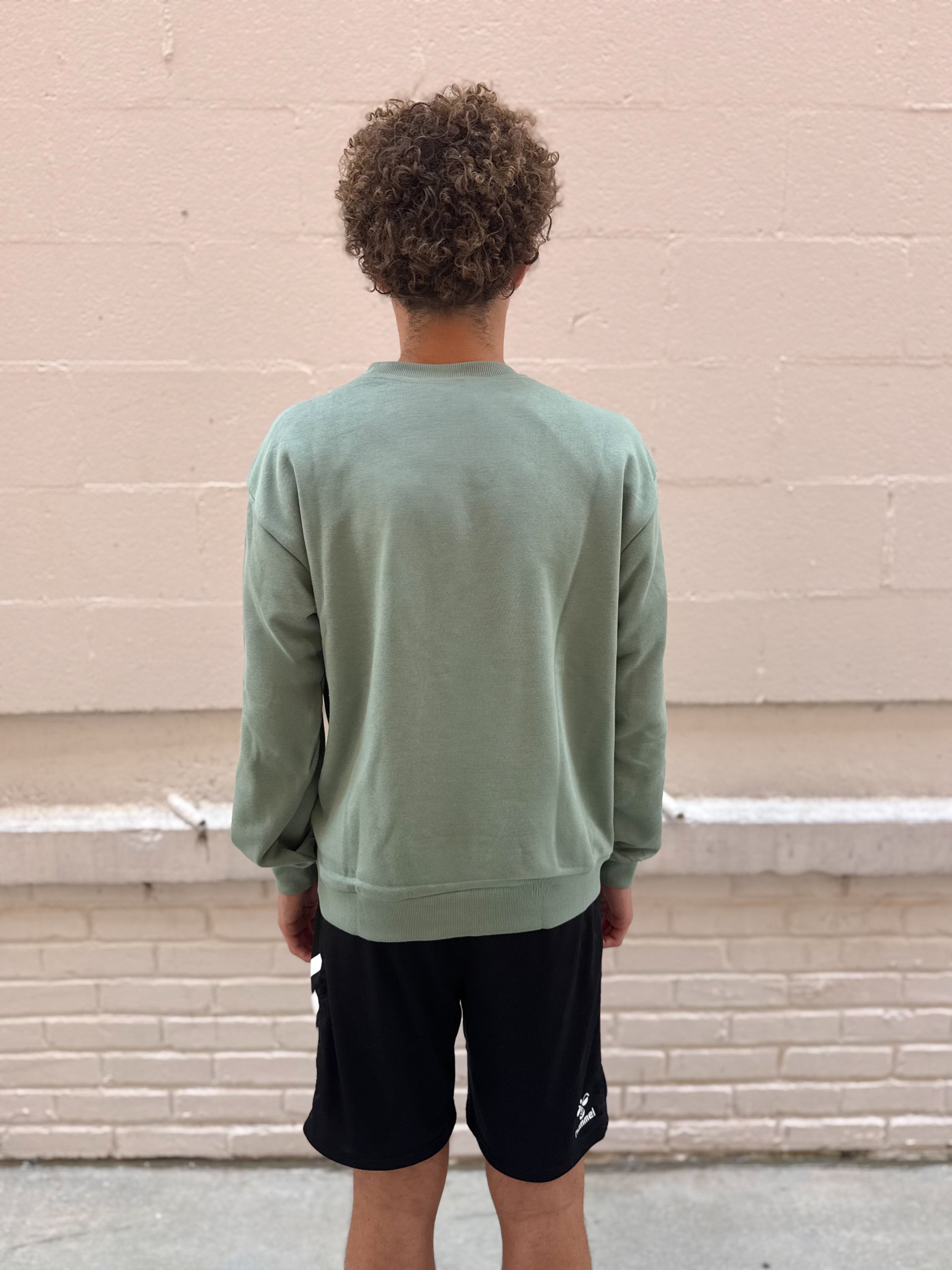 hummel Youth Squeeze the Day Green Crewneck