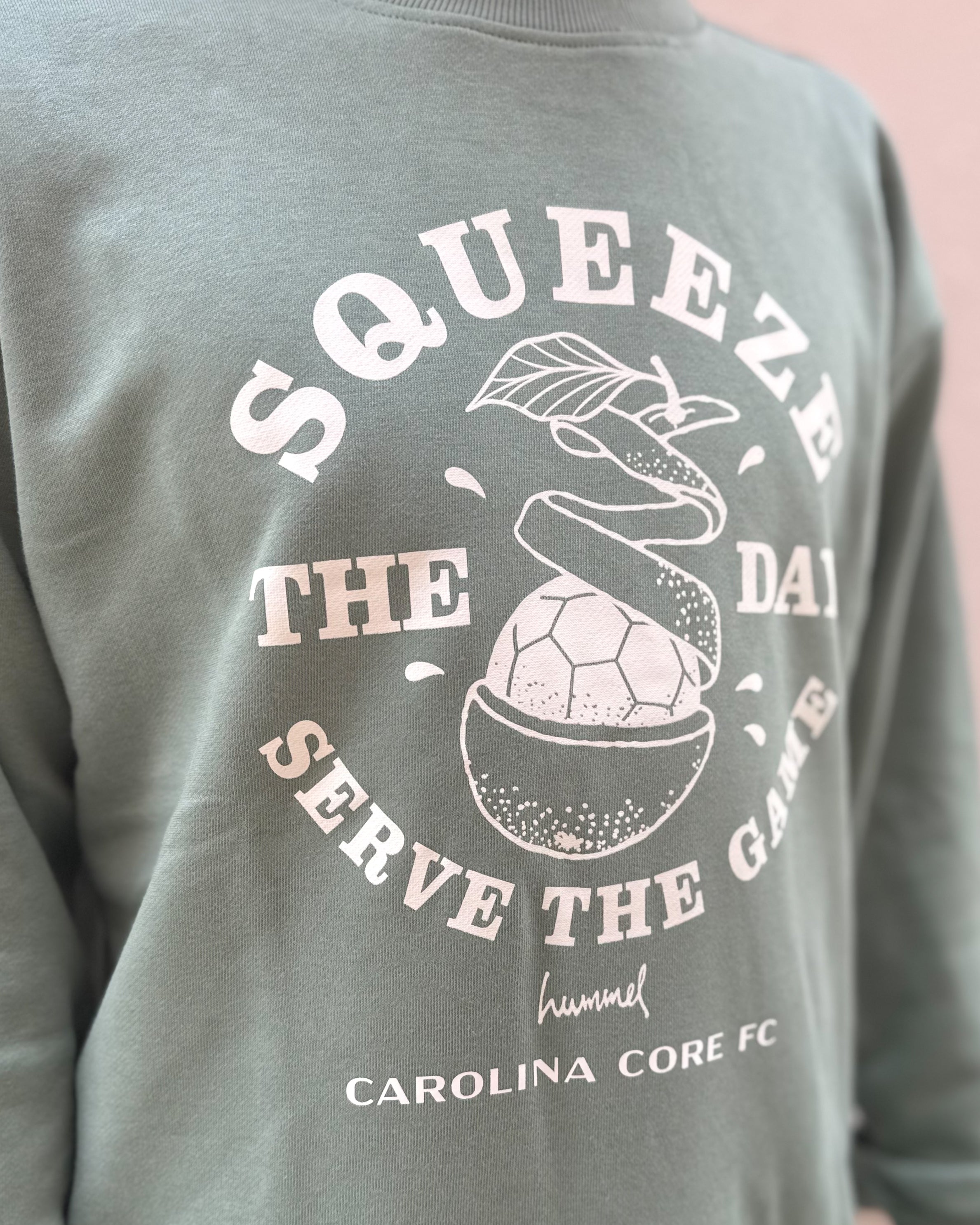 hummel Youth Squeeze the Day Green Crewneck