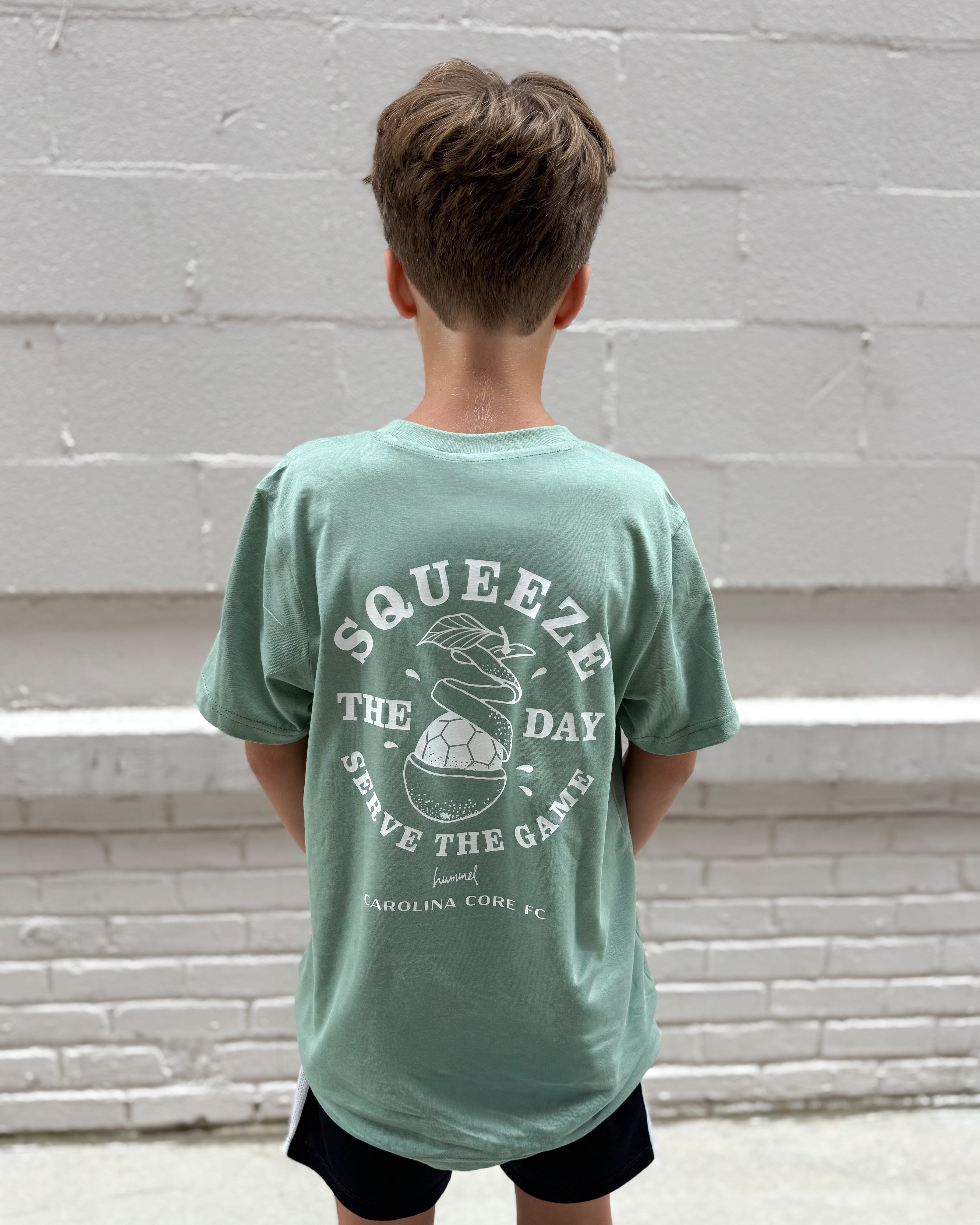 hummel Youth Squeeze the Day Green Tee