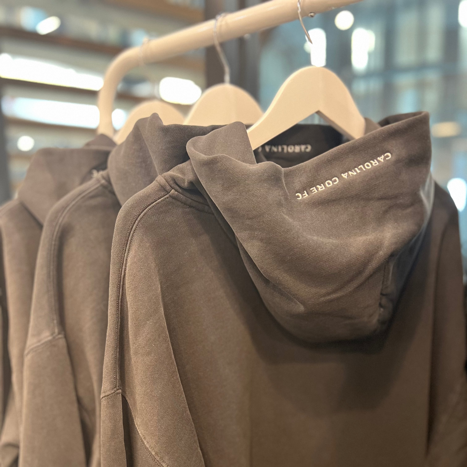 Embroidered Fox Hoodie Faded Black