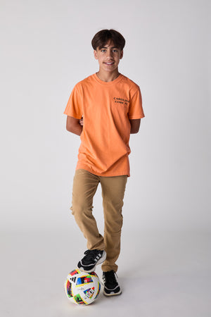 Comfort Wash Tshirt - White | Citron | Orange