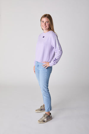 Purple hummel Cropped Sweatshirt