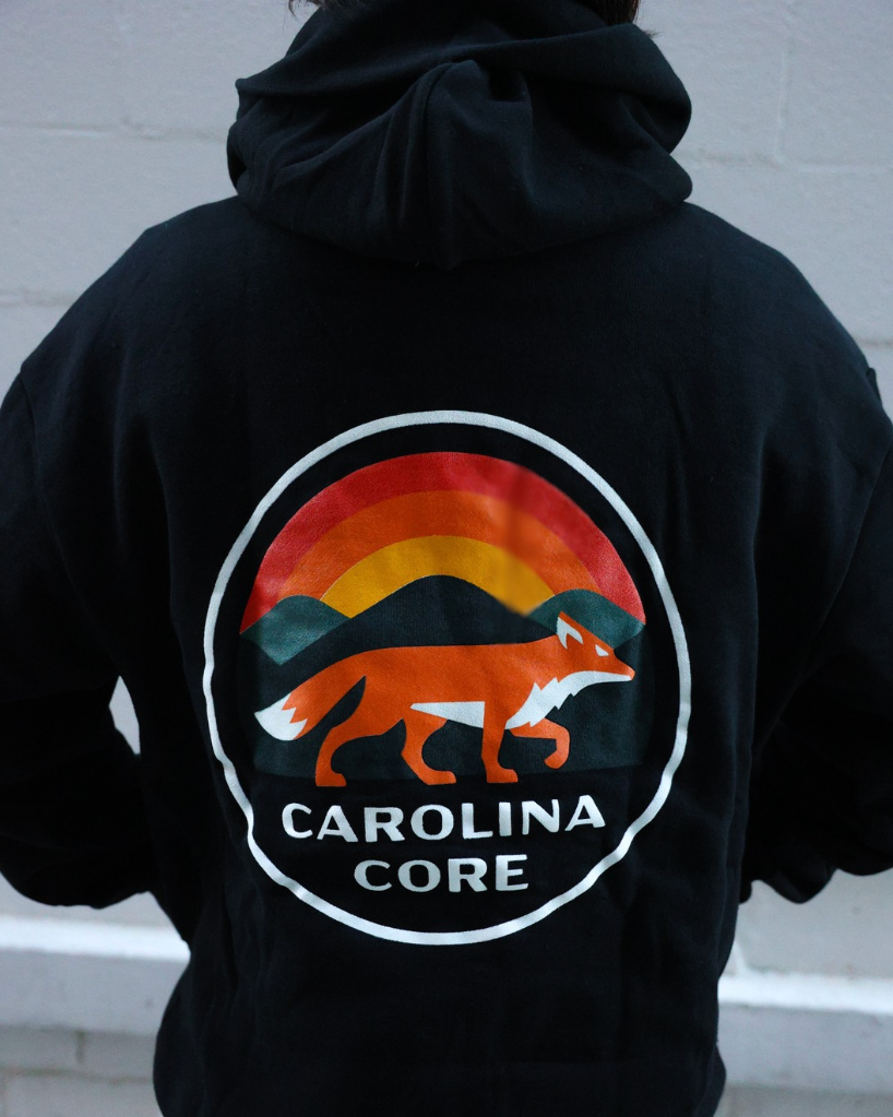 Fox + Logo Black Hoodie