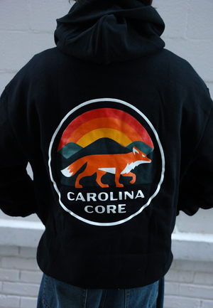 Fox + Logo Black Hoodie