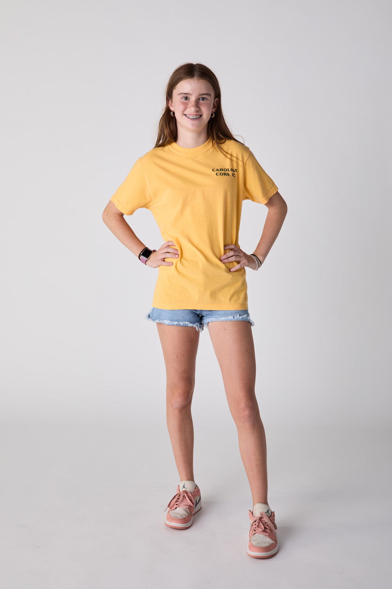 Adult Comfort Wash Tshirt - White | Citron | Orange