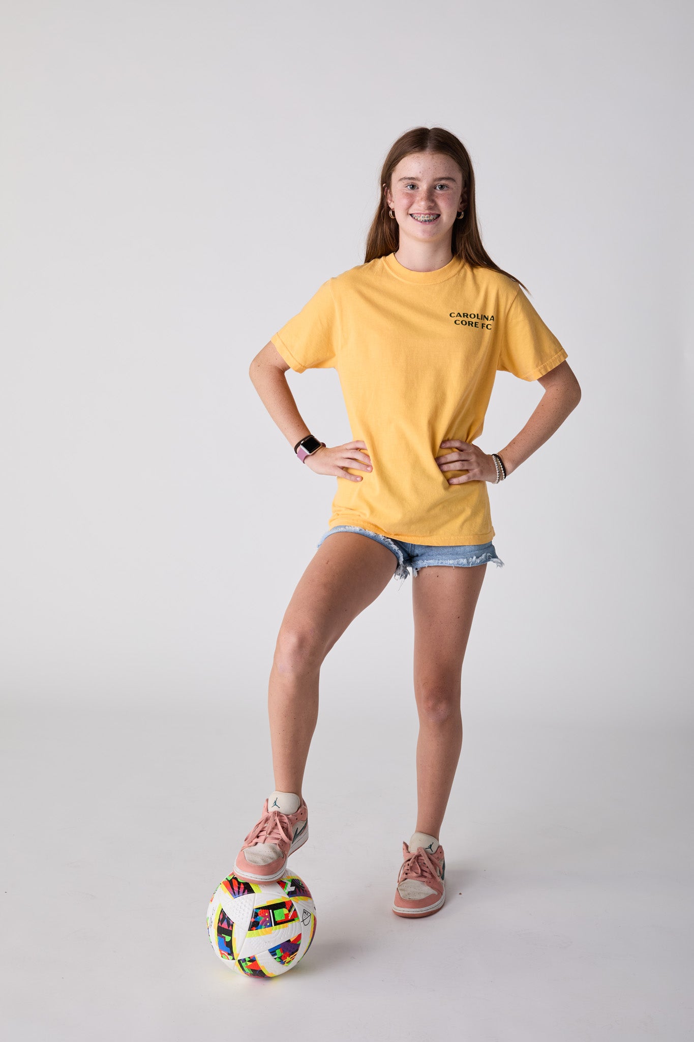 Adult Comfort Wash Tshirt - White | Citron | Orange